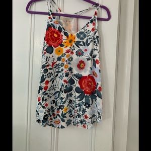Strappy floral blouse